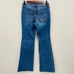 Shyanne Blue Flare Jeans - Back Pocket Detail